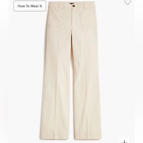 J crew natural Lizzie high-rise patch-pocket wide-leg pant - Picture 4 of 5